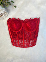 Red Santa Lacey Corset