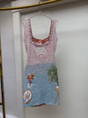 Flamingo Ombre Beaded Dress