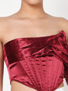 Unicorn Red satin corset