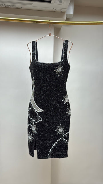 Celestial Noir Beaded Dress