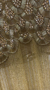 Gold Scalloped Beaded Fringe Gown