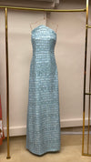 Ice Cube Couture Crystal Tiled Column Gown