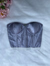 voilet Satin corset top
