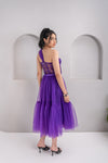 Sleeping Beauty Lacey Corset Dress in Dark Purple