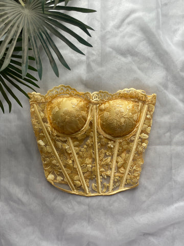 Penelope yellow lacey corset
