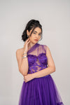 Sleeping Beauty Lacey Corset Dress in Dark Purple