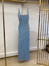 Blue-tifully Cosmic Beaded Dress