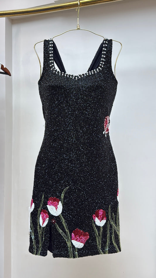 Tulip Embellished Mini Dress
