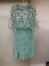 Mermaid On Mute Mint Beaded Dress