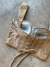 Gajra Brocade Light Grey Corset Top