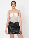 White rhinestone corset top