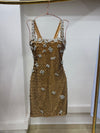 Champagne Confetti Beaded Dress