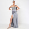 Grey Satin Dress