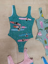 Turquoise Surf Beaded Swimwear