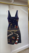 Midnight bull Beaded Dress ✨🏎️