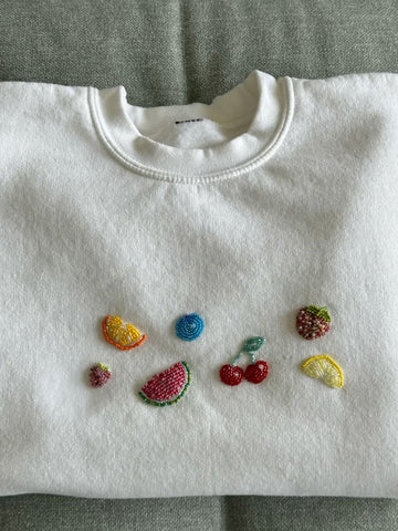 Fruits applique top