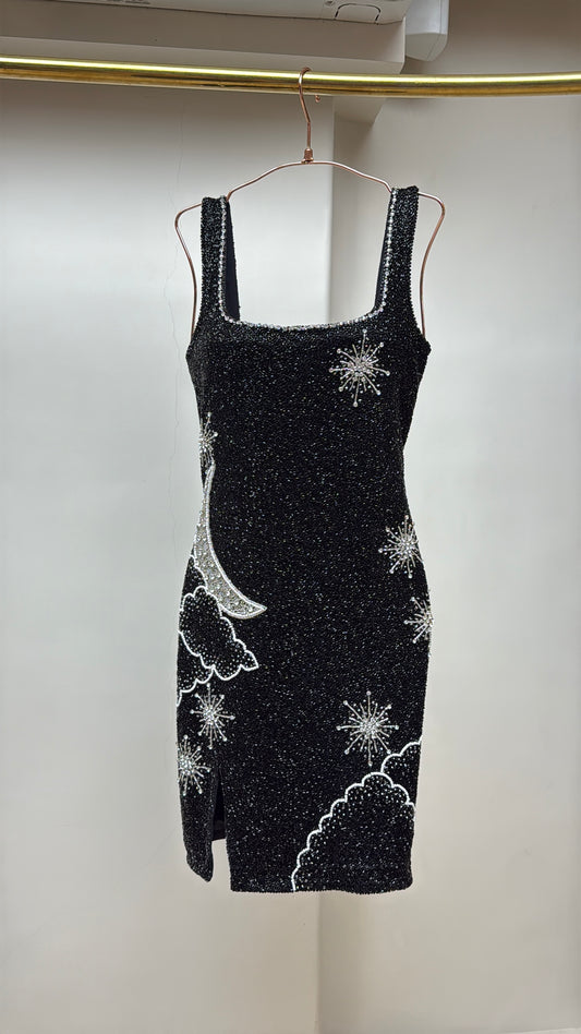 Celestial Noir Beaded Dress