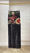 Midnight Garden Riot Fringe Skirt🌺