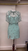 Mermaid On Mute Mint Beaded Dress