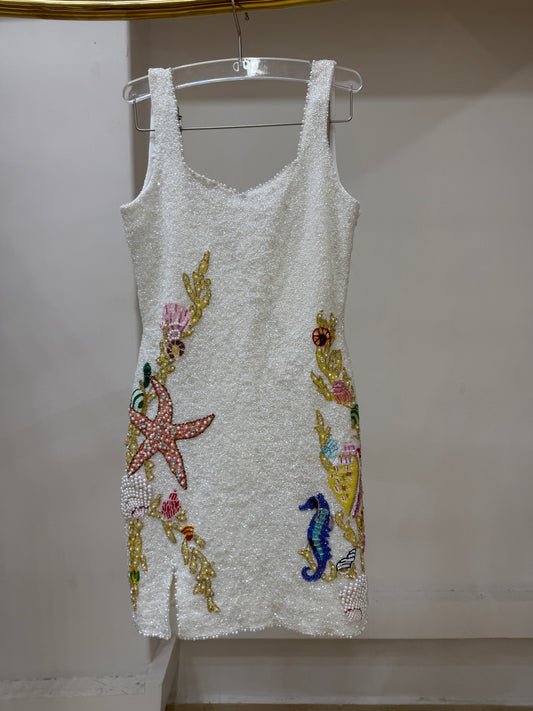 Pearl Coast Treasure Mini Beaded Dress
