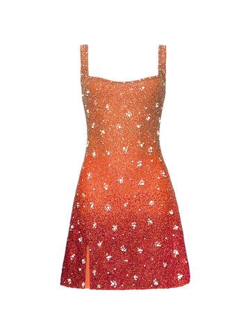 Ombre Fiery Toss Dress