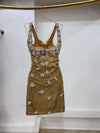 Champagne Confetti Beaded Dress