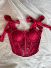 Charlotte Maroon Lace Corset