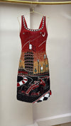 Rosso Royal Beaded F1 Dress 🏎️🌙