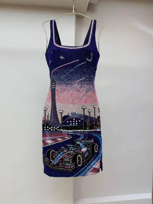 Pappaya Stardust Beaded Dress🏎️🤍