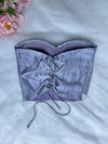 voilet Satin corset top