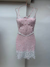 Blush Pearl Embellished Corset Dress