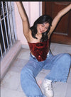 Red mirchi corset top