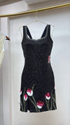 Tulip Embellished Mini Dress