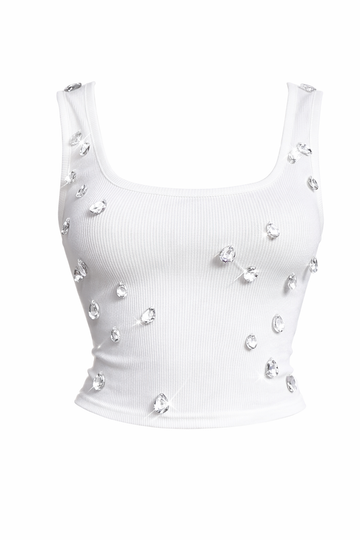 Tear drop beaded Top