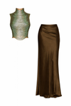 Olive Nocturne Top & skirt