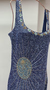 Midnight Garden Beaded Column Gown