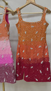 Ombre Fiery Toss Dress