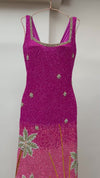 Sunset Mirage Tropical Beaded Column Gown