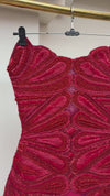 Crimson Ember Sculpted Mini Dress