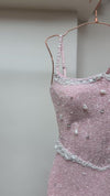 Blush Pearl Embellished Corset Dress