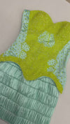 Lime Mirage Corset Top & Skirt
