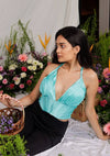 FALLIN' Satin Pleated Corset Top