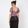 Purple Pineapple Lacey Corset With Sleeves