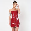 Red Scarlet Corset And Skirt Faux Leather Coord