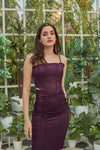 ALAYA VELVET SATIN CORSET TOP AND SKIRT