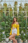 Yellow Bell Sleeves Top