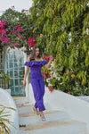 Purple Scuba Corset Jumpsuit