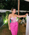 All Eyes On You Heart Corset Top Pink