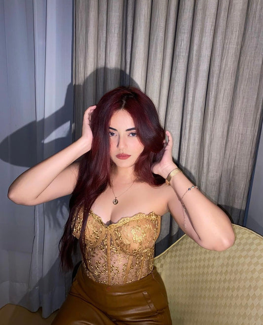 Golden Godess Lacey Corset Top