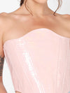 Holographic Leather Corset Top
